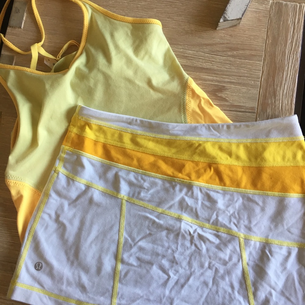 Lululemon skirt and free tank 2 6